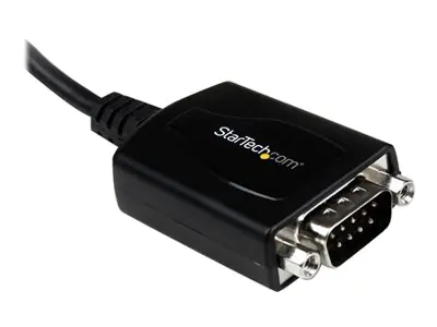 StarTech USB 2.0 auf Seriell Adapter - USB zu RS232 / DB9 Schnittstellen Konverter (COM) - Stecker / Stecker 0,3m - Serieller Adapter - USB - RS-232 - Schwarz
