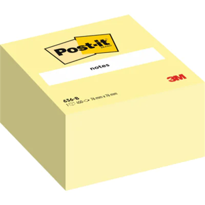 Post-it Haftnotizwürfel 636B 76x45x76mm 450Blatt gelb Post-it Haftnotizwürfel 636B 76x45x76mm 450Blatt gelb