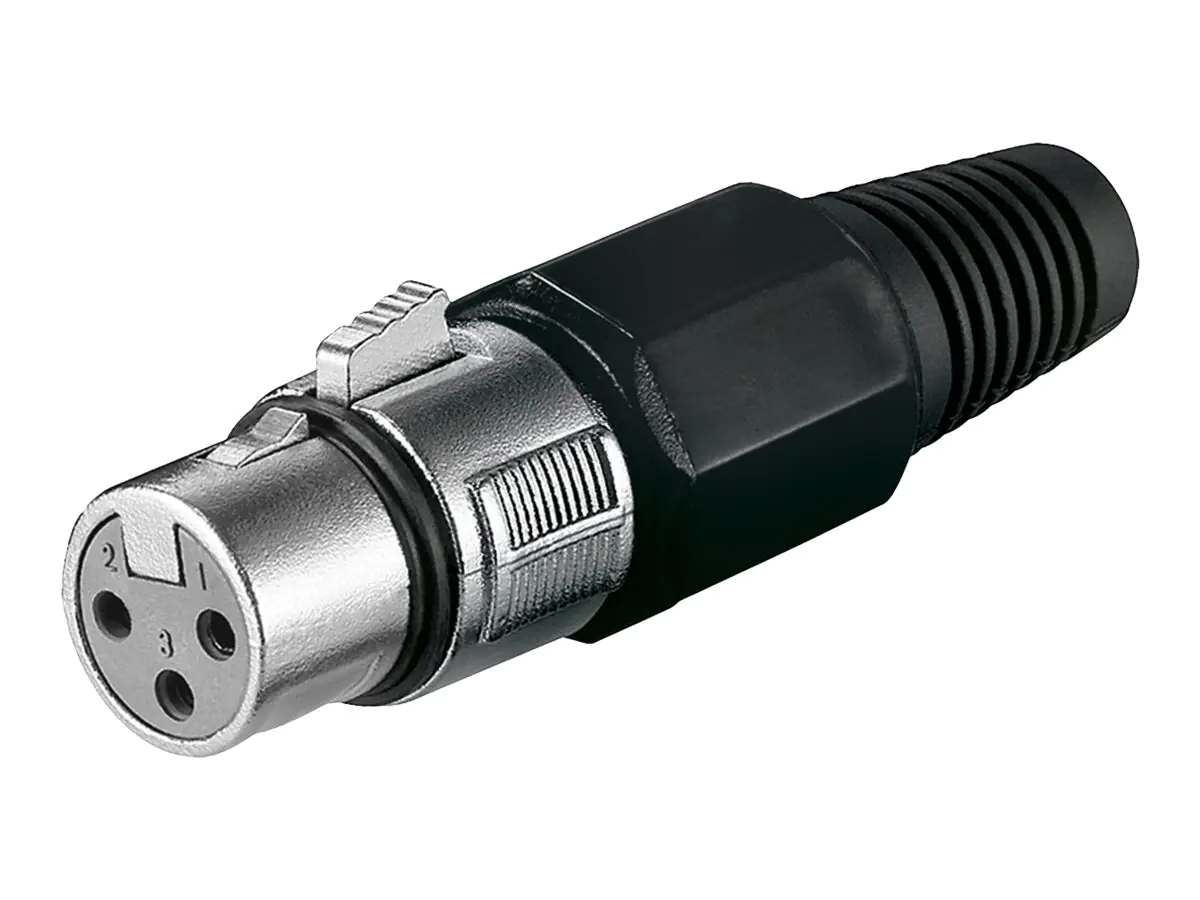 goobay - Audio-Stecker - XLR3 weiblich Verriegelung - Schwarz