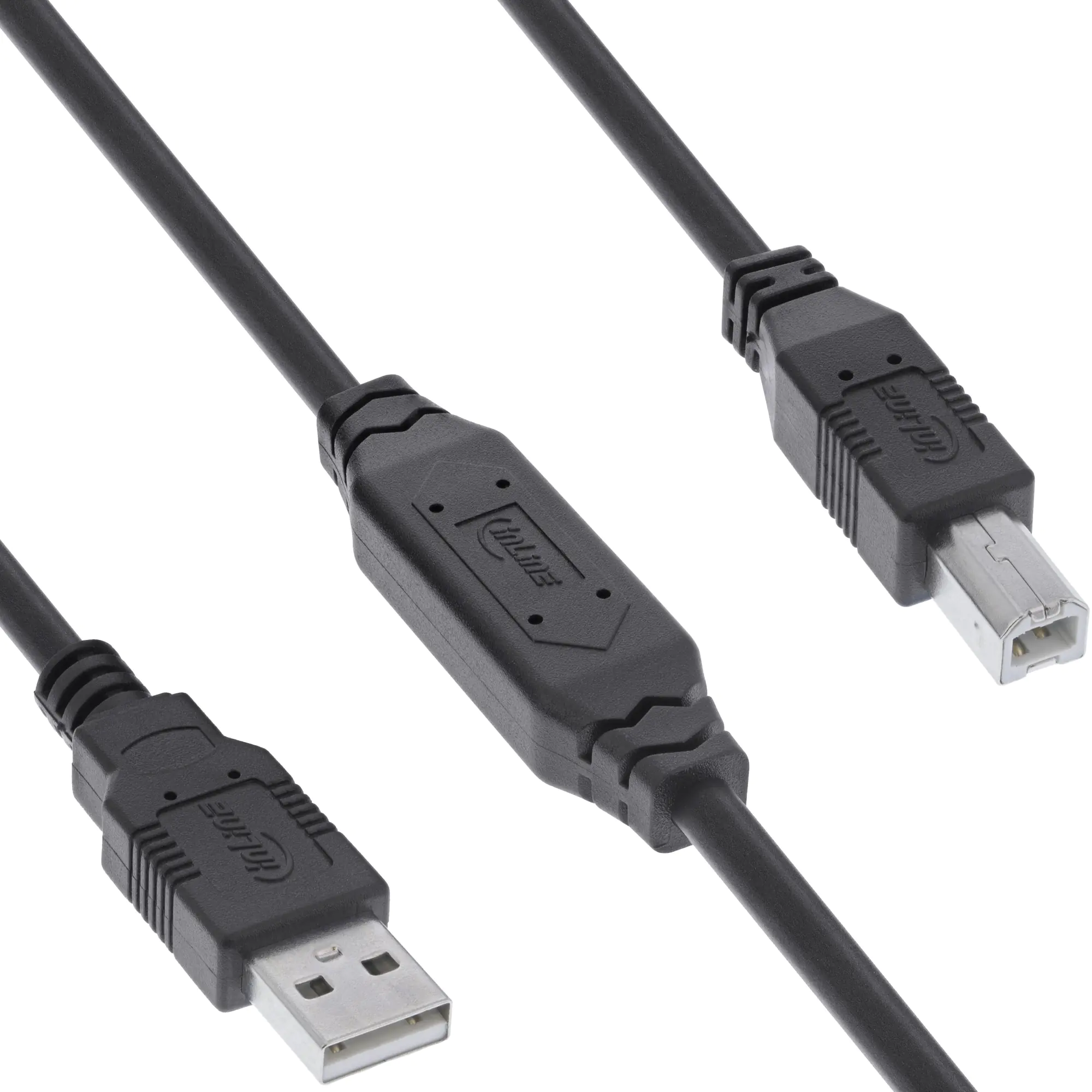 InLine USB 2.0 Aktiv-Kabel - USB-A Stecker zu USB -B Stecker - 10m