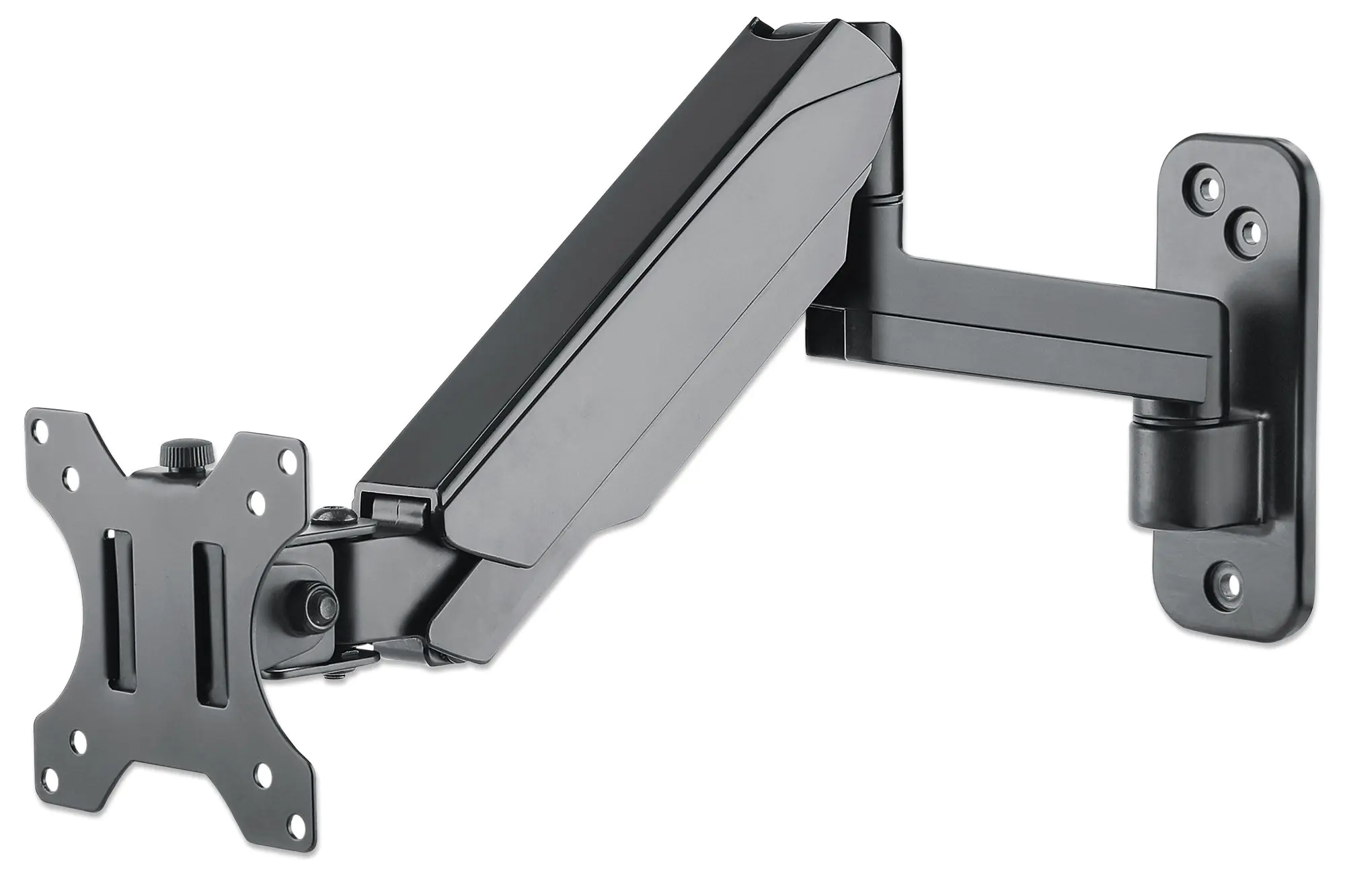Manhattan TV & Monitor Mount, Wall, Spring Arm, 1 screen, Screen Sizes: 17-32", Black, VESA 75x75 to 100x100mm, Max 8kg, Height Adjustable Swivel Arm (3 pivots), Lifetime Warranty - Klammer - für LCD TV - Kunststoff, Aluminium, Stahl - Bildschirmgröße: 43 Manhattan TV & Monitor Mount, Wall, Spring Arm, 1 screen, Screen Sizes: 17-32", Black, VESA 75x75 to 100x100mm, Max 8kg, Height Adjustable Swivel Arm (3 pivots), Lifetime Warranty - Klammer - für LCD TV - Kunststoff, Aluminium, Stahl - Bildschirmgröße: 43