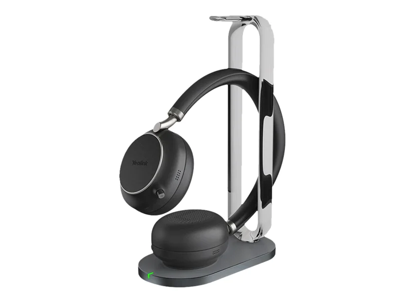 Yealink BH76 - Headset - On-Ear - Bluetooth - kabellos - aktive Rauschunterdrückung - Adapter USB-A via Bluetooth - Schwarz - Zertifiziert für Microsoft Teams