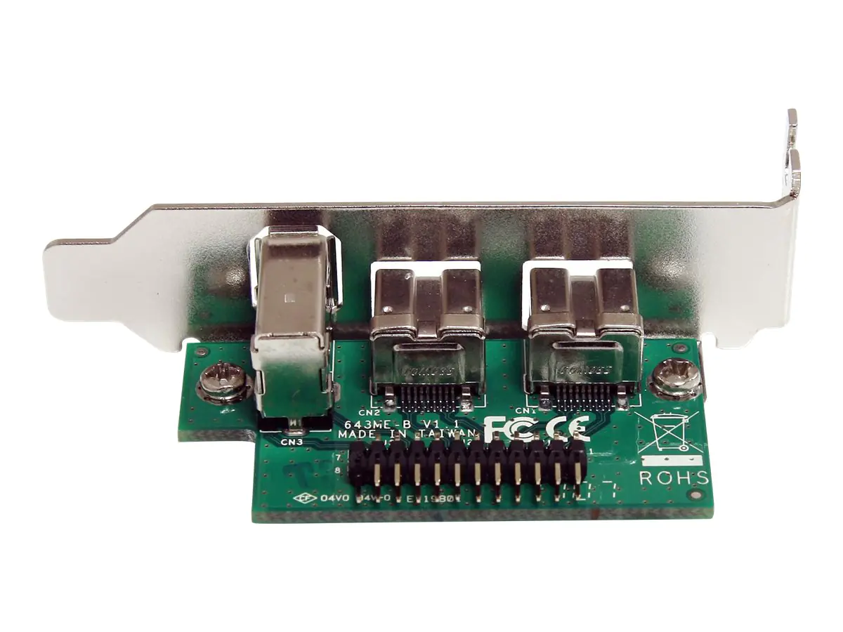 StarTech 3 Port 2b 1a 1394 Mini PCI Express FireWire-Kartenadapter - FireWire-Adapter - PCIe Mini Card - FireWire 800 - 2 Anschlüsse + 1 x FireWire