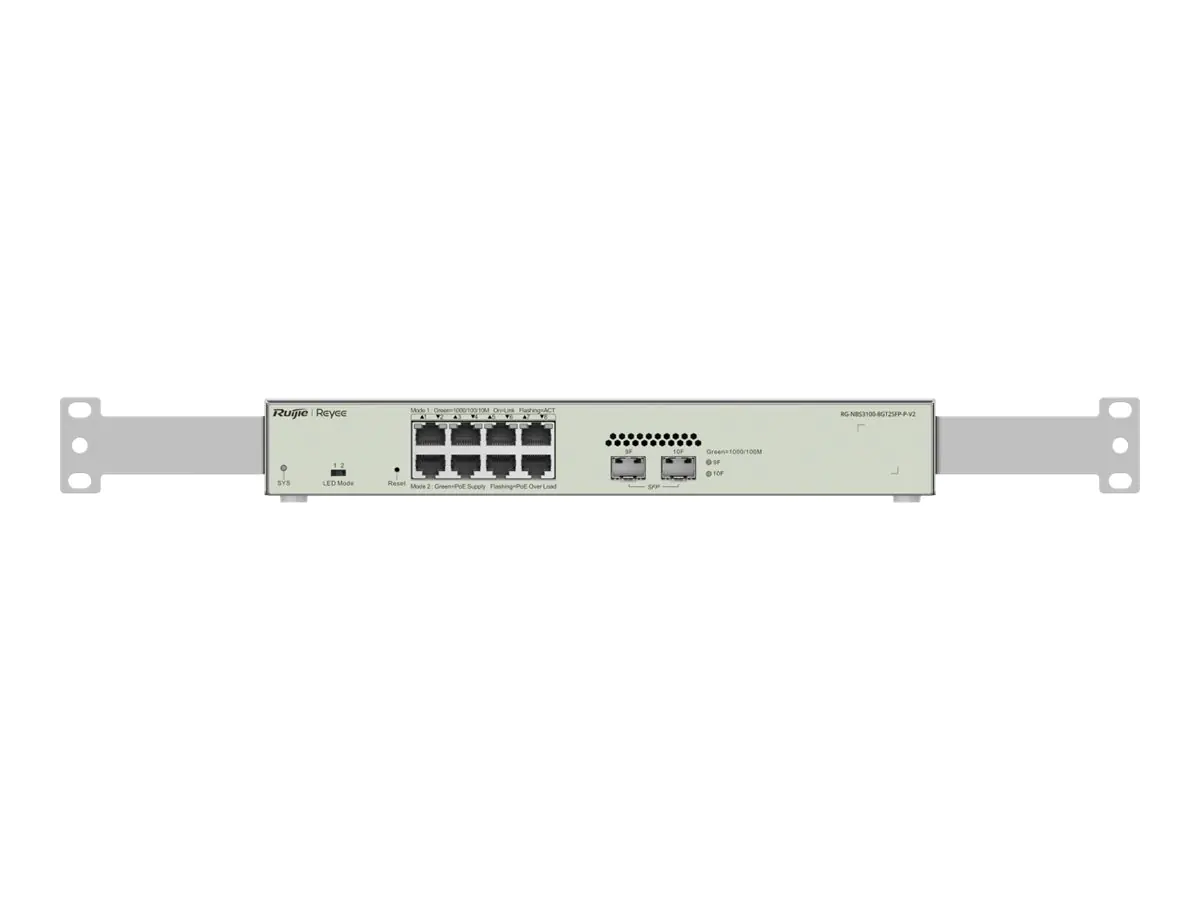 Reyee Ruijie RG-NBS3100-8GT2SFP-P-V2 - Switch - 10-port gigabit - L2+ - managed - 8 x 10/100/1000 (PoE)