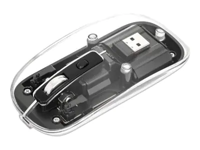 Manhattan Maus - wiederaufladbar - rechts- und linkshändig - optisch - 4 Tasten - kabellos - 2.4 GHz - kabelloser Empfänger (USB) 190268
