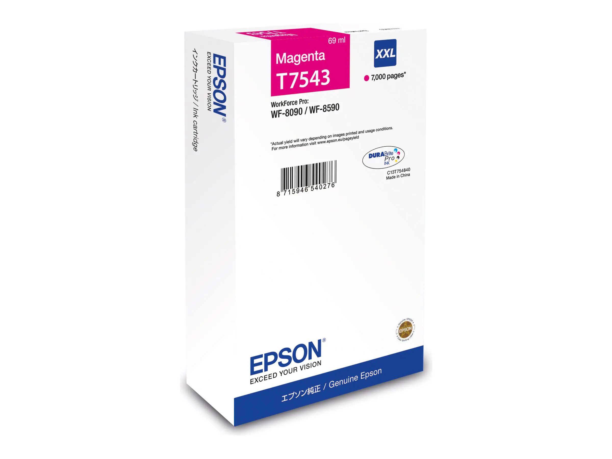 Epson T7543 - 69 ml - Größe XXL - Magenta - original - Tintenpatrone