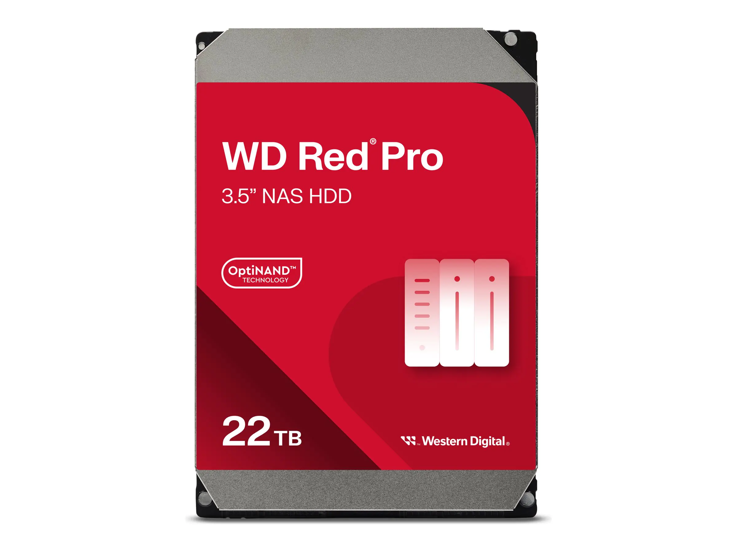 WD Red Pro WD221KFGX - Festplatte - 22 TB - intern - 3.5" (8.9 cm) - SATA 6Gb/s - 7200 rpm - Puffer: 512 MB