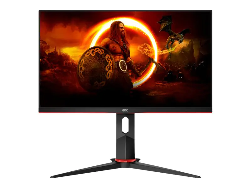 AOC Gaming Q24G2A/BK - LED-Monitor - Gaming - 61 cm (24") (23.8" sichtbar) - 2560 x 1440 QHD @ 165 Hz - IPS - 1000:1 - 1 ms - HDMI, DisplayPort - Lautsprecher - Schwarz, Rot