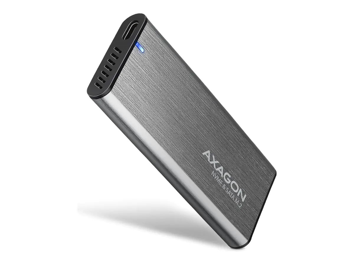 AXAGON EEM2-SG2 - Speichergehäuse - SuperSpeed+, SSD raw box - M.2 - M.2 Card (PCIe NVMe & SATA)