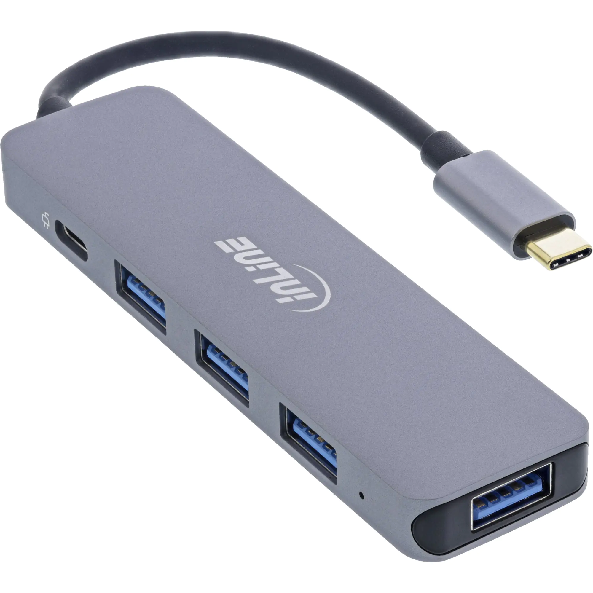 InLine USB 3.2 USB-C Multi Hub (4x USB-A 5Gb/s + USB-C (Data/PD 87W) 33271L