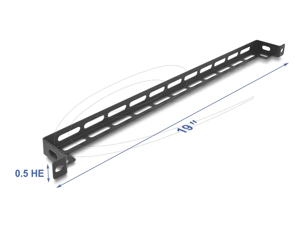 Delock Kabelführungsplatte für Schaltschrank - L -shaped, 50 mm, with cable tie fastening -