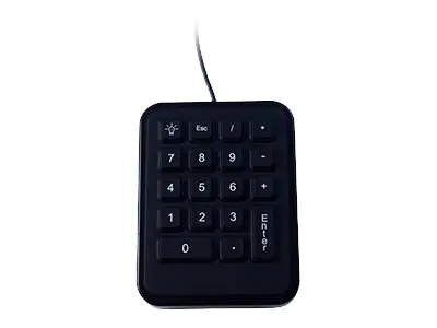 Gamber-Johnson iKey - Tastenfeld - hintergrundbeleuchtet - PS/2, USB - Schwarz