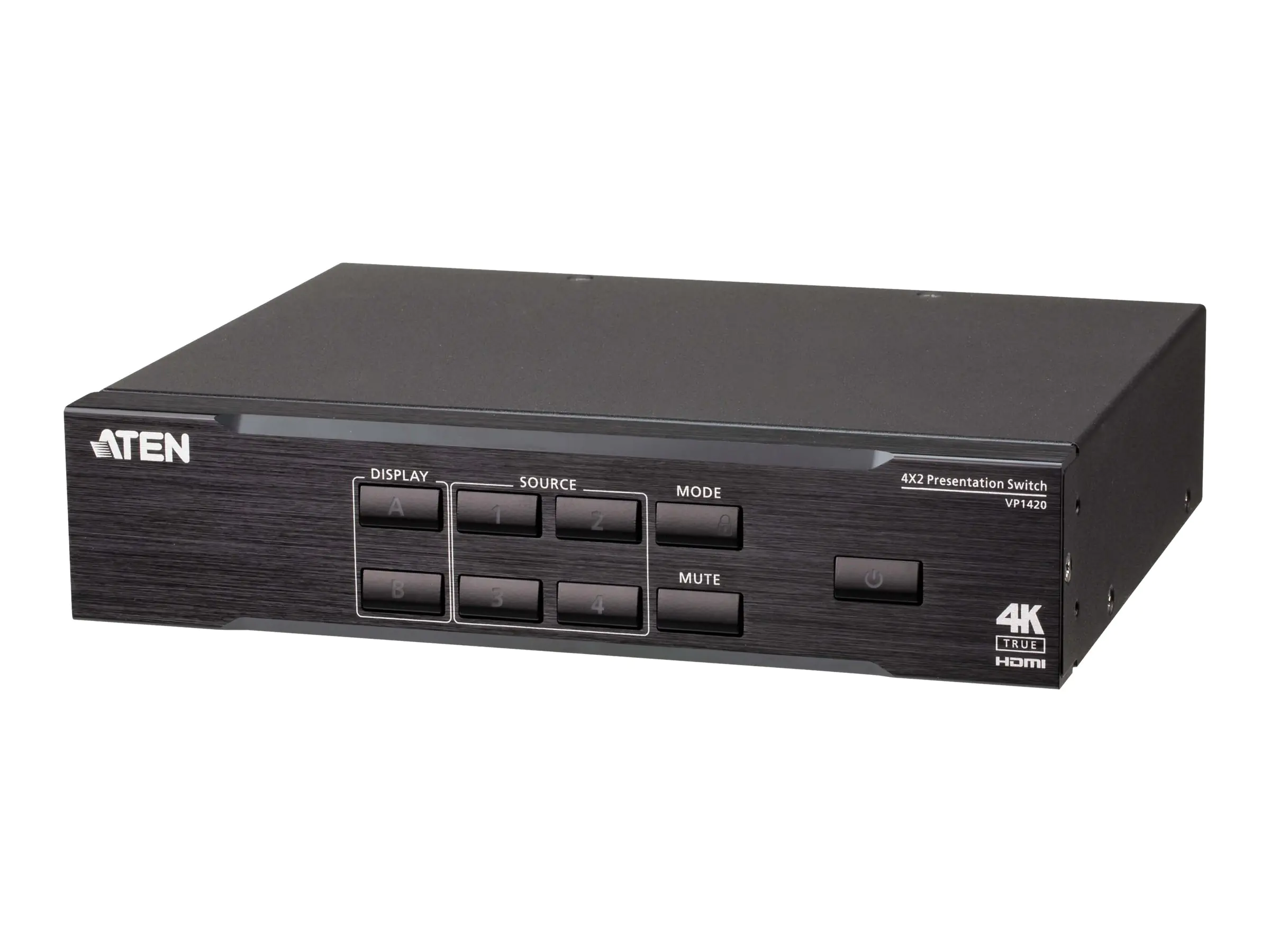 ATEN VP1420 4 x 2 True 4K Presentation Matrix Switch - Video/Audio-Schalter - Desktop