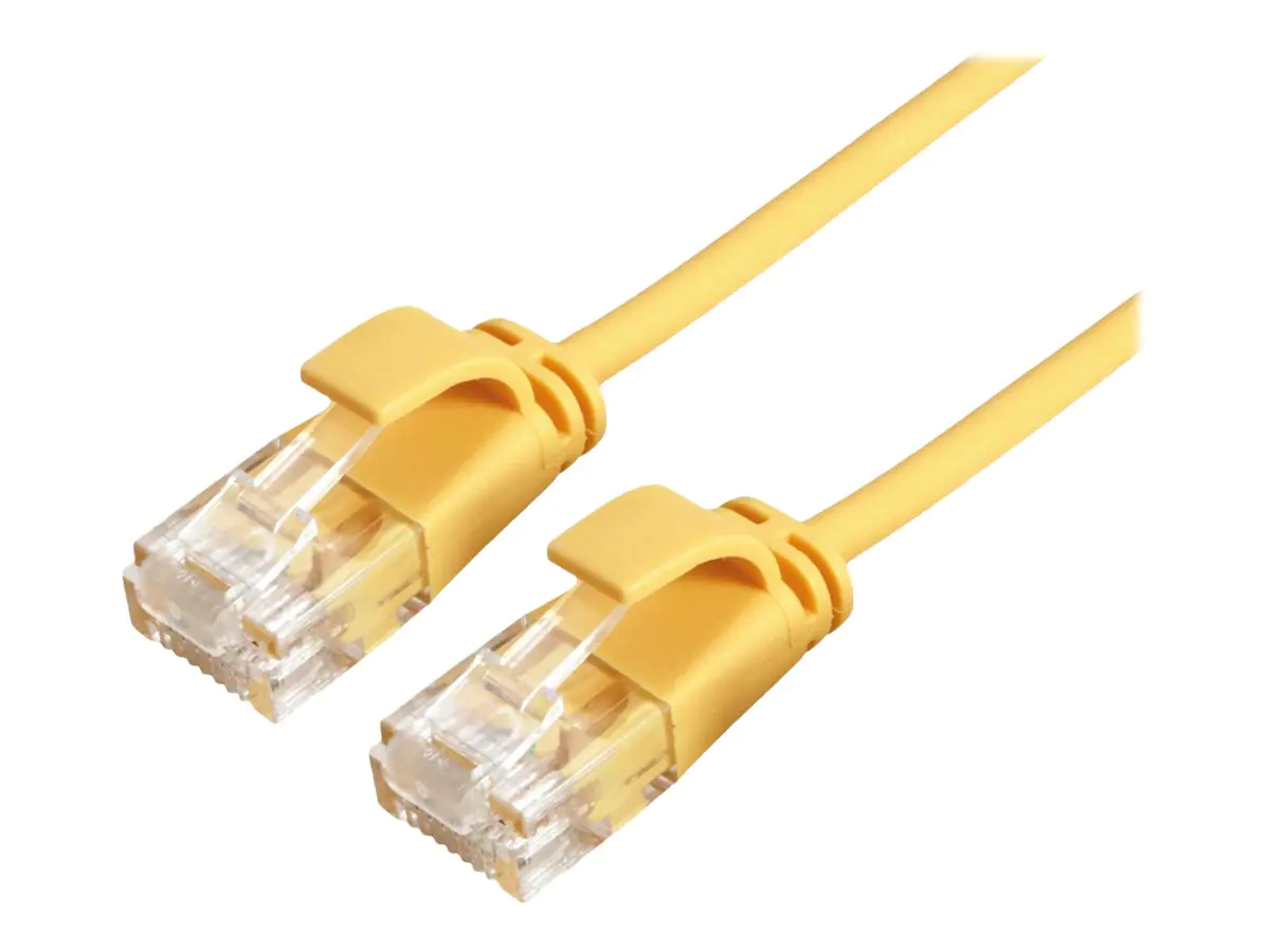 Roline Green - Patch-Kabel - RJ-45 (M) zu RJ-45 (M) - 1.5 m - UTP - CAT 6a - halogenfrei, geformt, ohne Haken, verseilt - Gelb