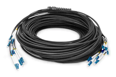 Digitus - Kabelpeitsche - LC/UPC Einzelmodus (S) zu LC/UPC Einzelmodus (S) - 75 m - Glasfaser - 9/125 Mikrometer - G.657.A1/OS2 - halogenfrei, innen/außen - Schwarz