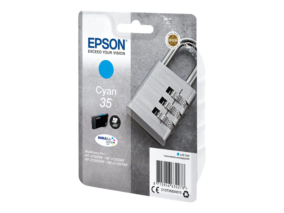 Epson 35 - 9.1 ml - Cyan - original - Blister C13T35824020