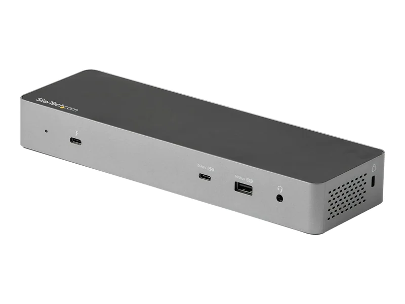 StarTech Thunderbolt 3 Dock mit USB-C Host-Kompatibilität - Dual 4K 60Hz DisplayPort 1.4 oder Dual HDMI Monitore - Single 8K - TB3/USB-C Laptop Docking Station - 96W PD, 5xUSB - 10 Gbit/s (TB3CDK2DHUE) - Dockingstation - USB-C 3.2 Gen 2 / Thunderbolt 3 -