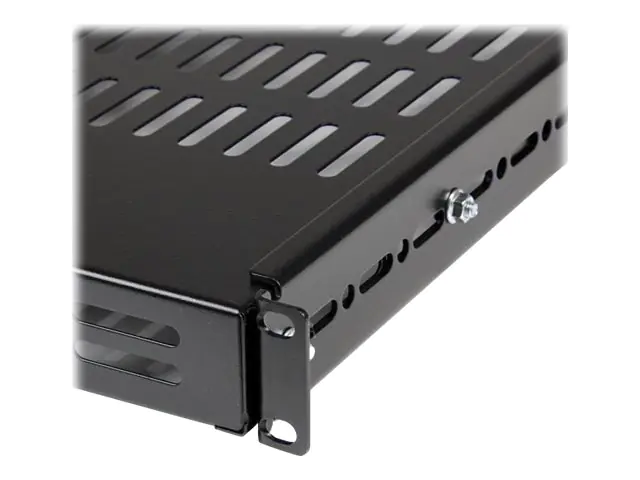 StarTech.com 19 Schwerlast Fachboden tiefenverstellbar für Serverschrank mit Lüftungsschlitzen - bis 80 Kg und verstellbar 480 - 960mm - Rack - Regal - Schwarz - 1U - 48.3 cm (19") ADJSHELF