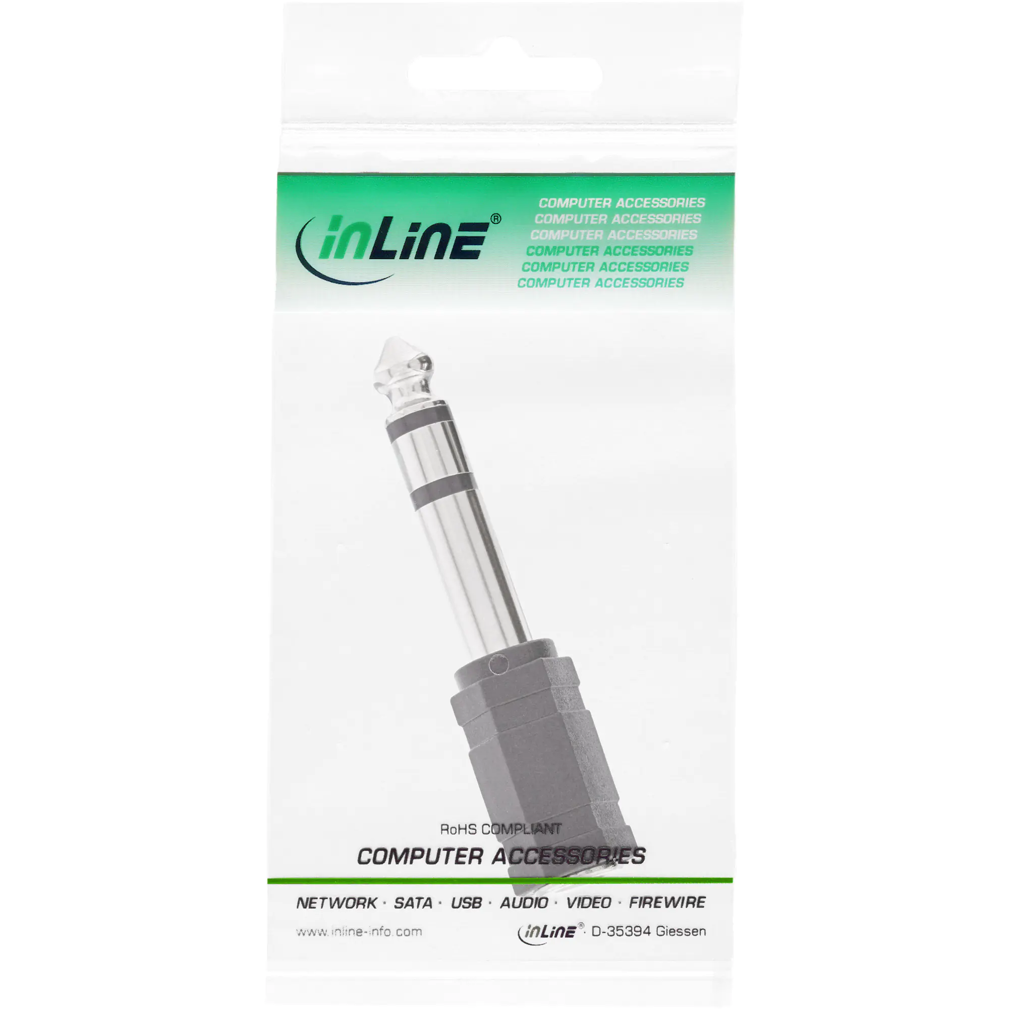 InLine - Audio-Adapter - Stereo-Stecker männlich zu mini-phone stereo 3.5 mm weiblich