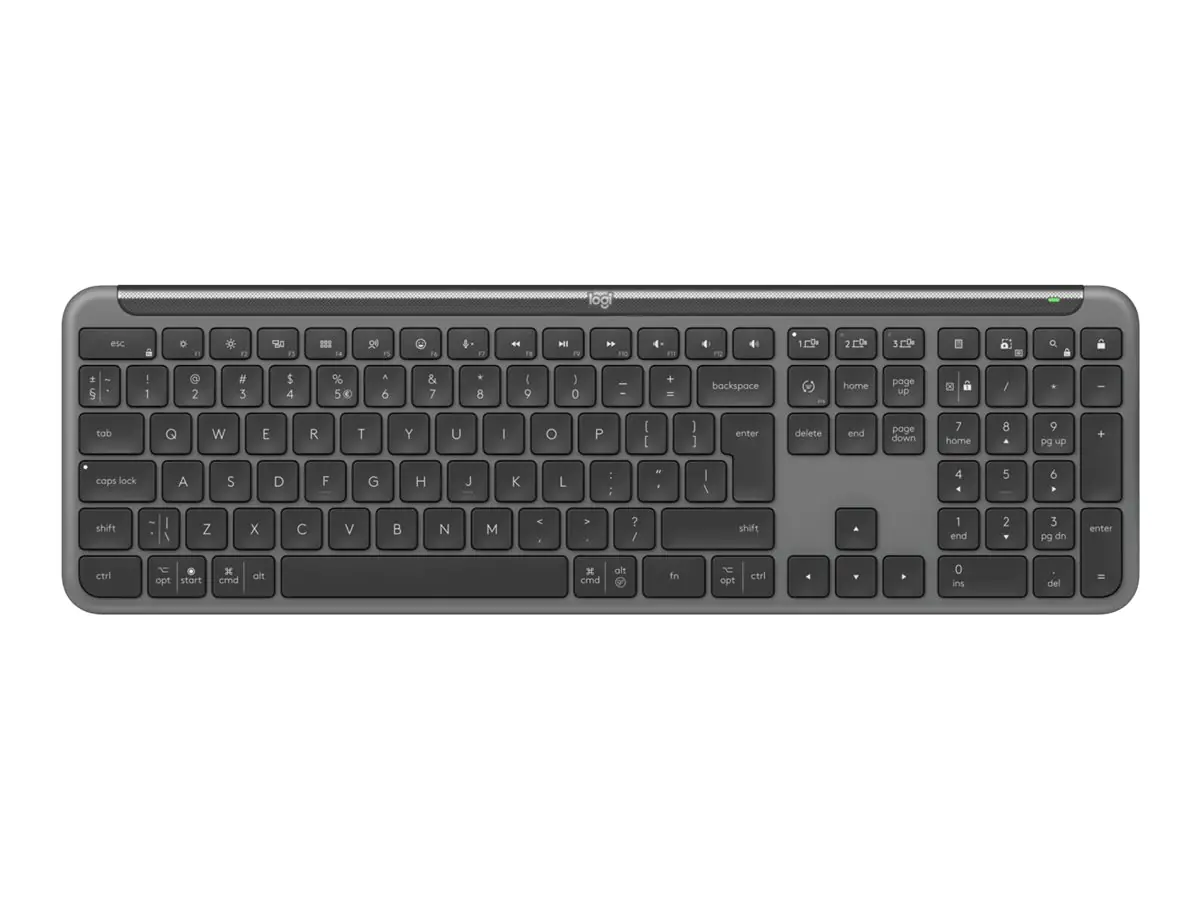 Logitech Signature Slim K950 - Tastatur - 100% - full size - kabellos - Bluetooth 5.1 LE - QWERTY - US International - Graphite Logitech Signature Slim K950 - Tastatur - 100% - full size - kabellos - Bluetooth 5.1 LE - QWERTY - US International - Graphite
