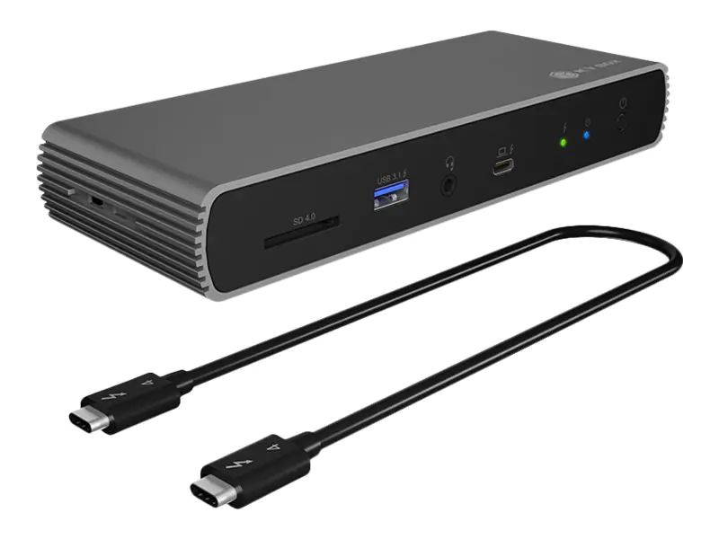 ICY BOX IB-DK8801-TB4 - Dockingstation - USB-C / Thunderbolt 4 - HDMI, DP - 1GbE - 135 Watt