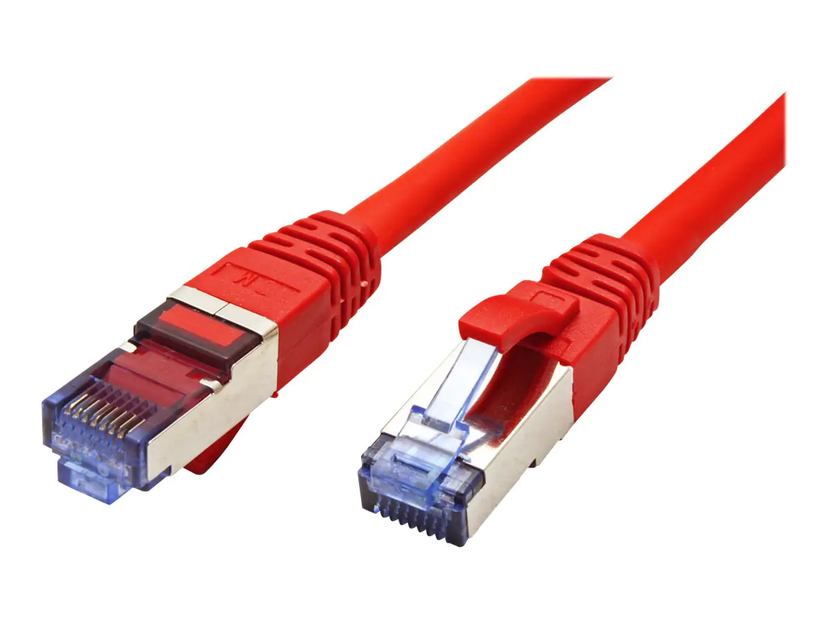 VALUE - Patch-Kabel - RJ-45 (M) zu RJ-45 (M) - 30 cm - SFTP, PiMF - CAT 6a - geformt - Rot