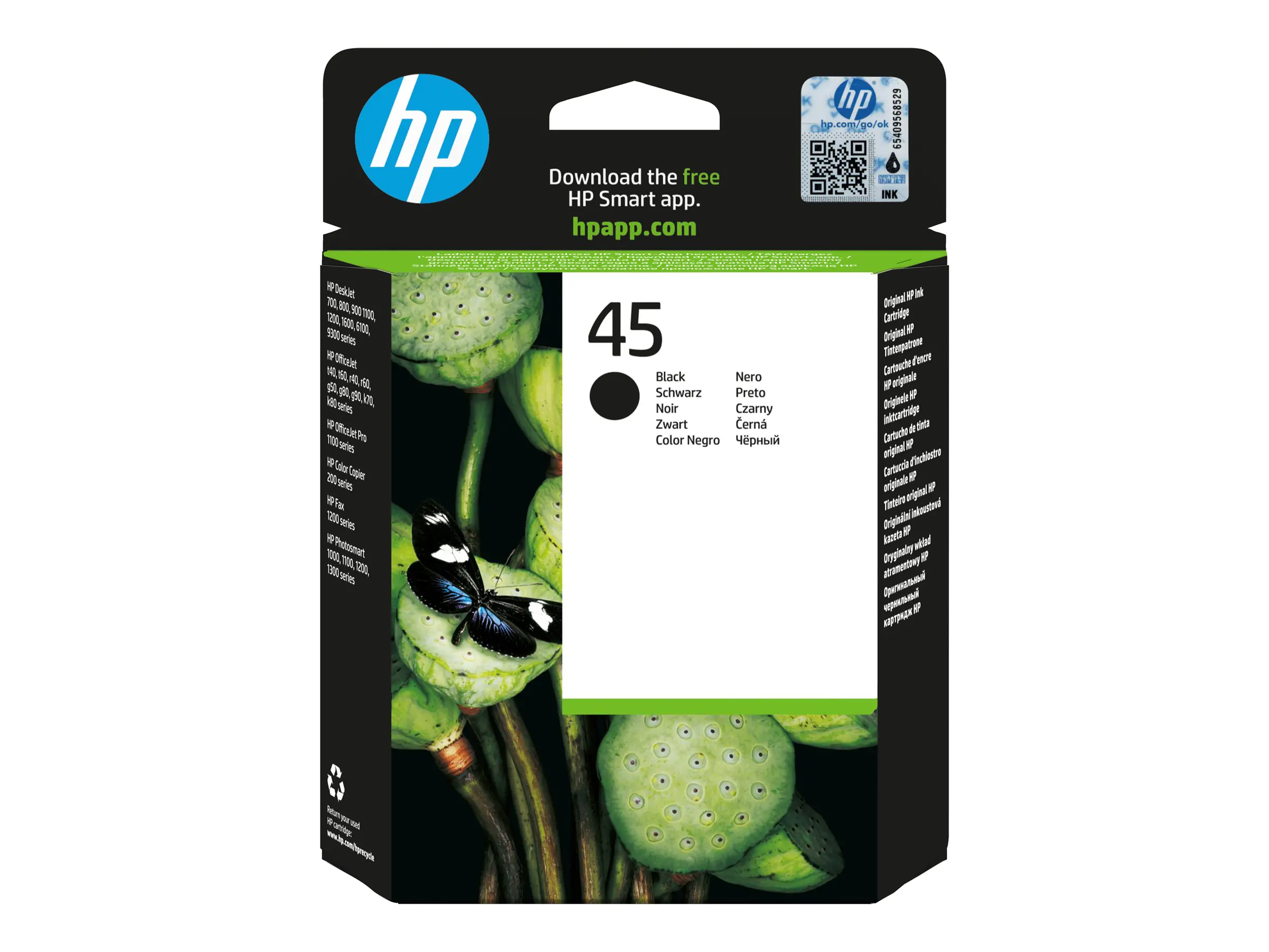 HP 45 Large - 42 ml - Groß - Schwarz - original 51645AE#ABD
