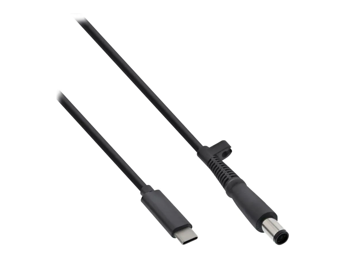InLine - Stromkabel - 24 pin USB-C (M) zu Gleichstromstecker 0,6/5,0/7,4 mm (M) - DC 18 - 20 V - 3.25 A - 2 m - Schwarz