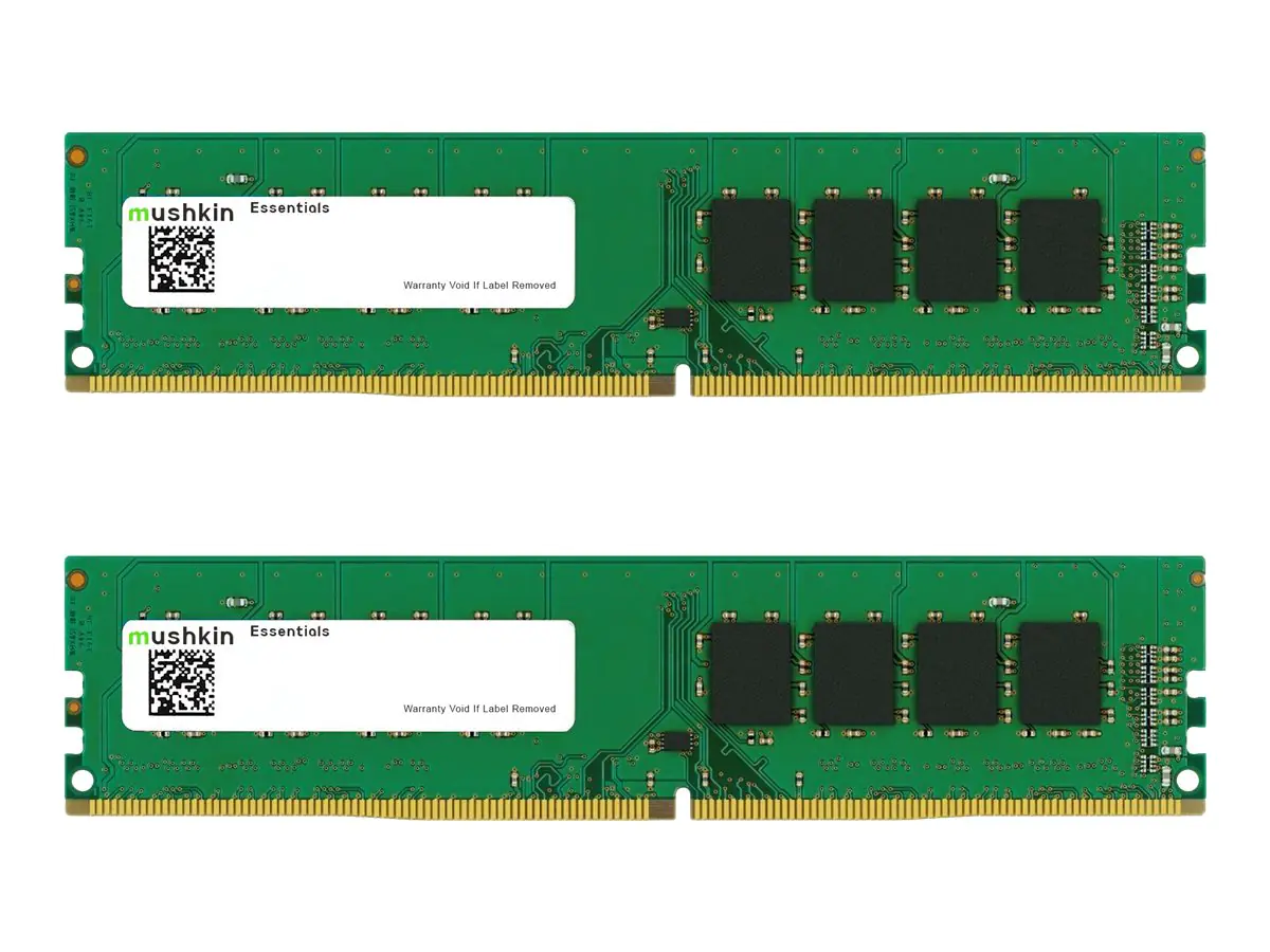 Mushkin Essentials - DDR4 - kit - 64 GB: 2 x 32 GB - DIMM 288-PIN - 3200 MHz / PC4-25600 - CL22 - 1.2 V - ungepuffert - non-ECC
