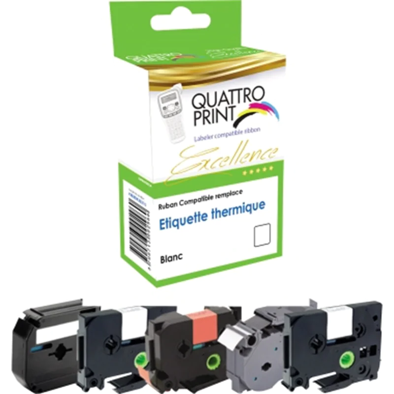 Quattro-Print Schriftband A193203 wie Brother TZE121 sw/tr 9mmx8m Quattro-Print Schriftband A193203 wie Brother TZE121 sw/tr 9mmx8m