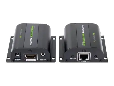 Techly Extender HDMI Full HD on cable Cat.5E / 6 / 6A / 7 max 60m Autoregulated - Sender und Empfänger - Video-/Audio-/Infrarot-Übertrager - HDMI - bis zu 60 m