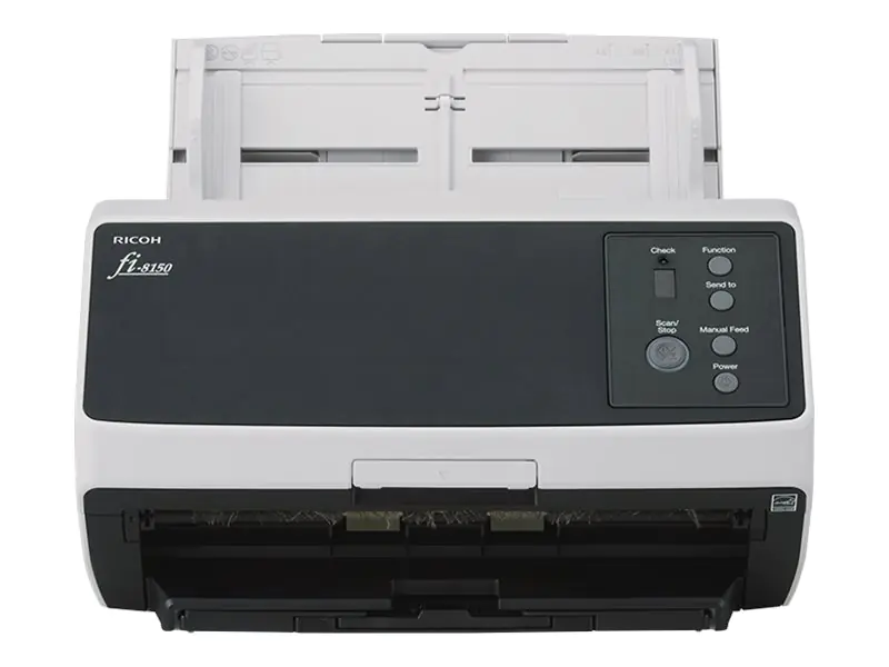 Ricoh fi-8150 - Dokumentenscanner - Dual CIS - Duplex - 216 x 355.6 mm - 600 dpi x 600 dpi - bis zu 50 Seiten/Min. (einfarbig) / bis zu 50 Seiten/Min. (Farbe) - automatischer Dokumenteneinzug (100 Blätter) - bis zu 8000 Scanvorgänge/Tag - USB 3.2 Gen