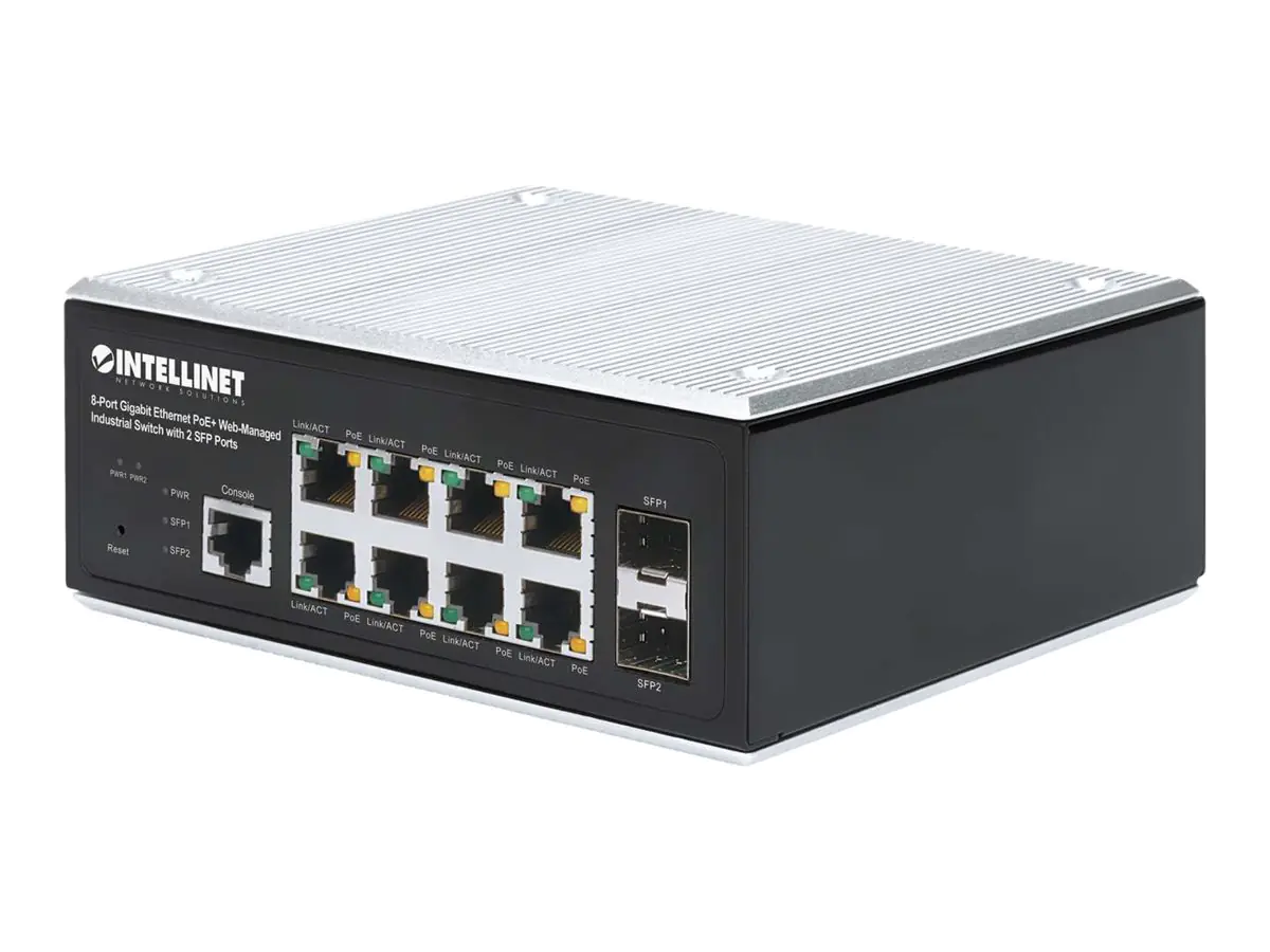 Intellinet Switch - industriell - L2+ - managed - 8 x 10/100/1000 (PoE+) 508278