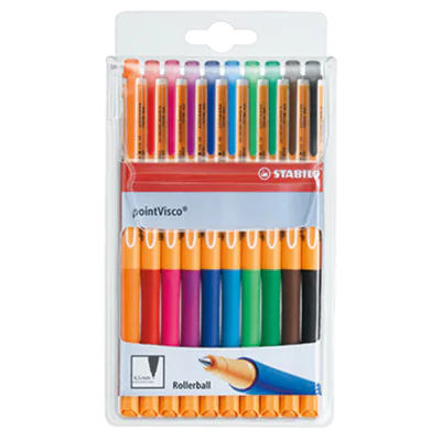 STABILO Tintenroller pointVisco 1099/10 0,5mm sortiert 10 St./Pack. STABILO Tintenroller pointVisco 1099/10 0,5mm sortiert 10 St./Pack.