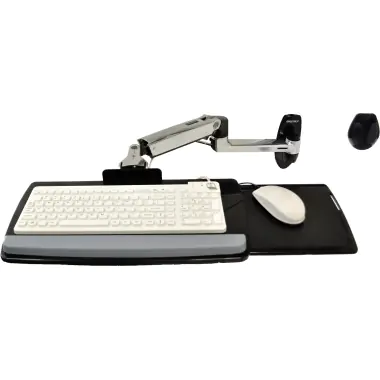 Ergotron LX - Tastatur-/Mausablage mit Stützarmhalterung - geeignet für Wandmontage, an Wandschiene montierbar - Polished Aluminum Ergotron LX - Tastatur-/Mausablage mit Stützarmhalterung - geeignet für Wandmontage, an Wandschiene montierbar - Polished Aluminum