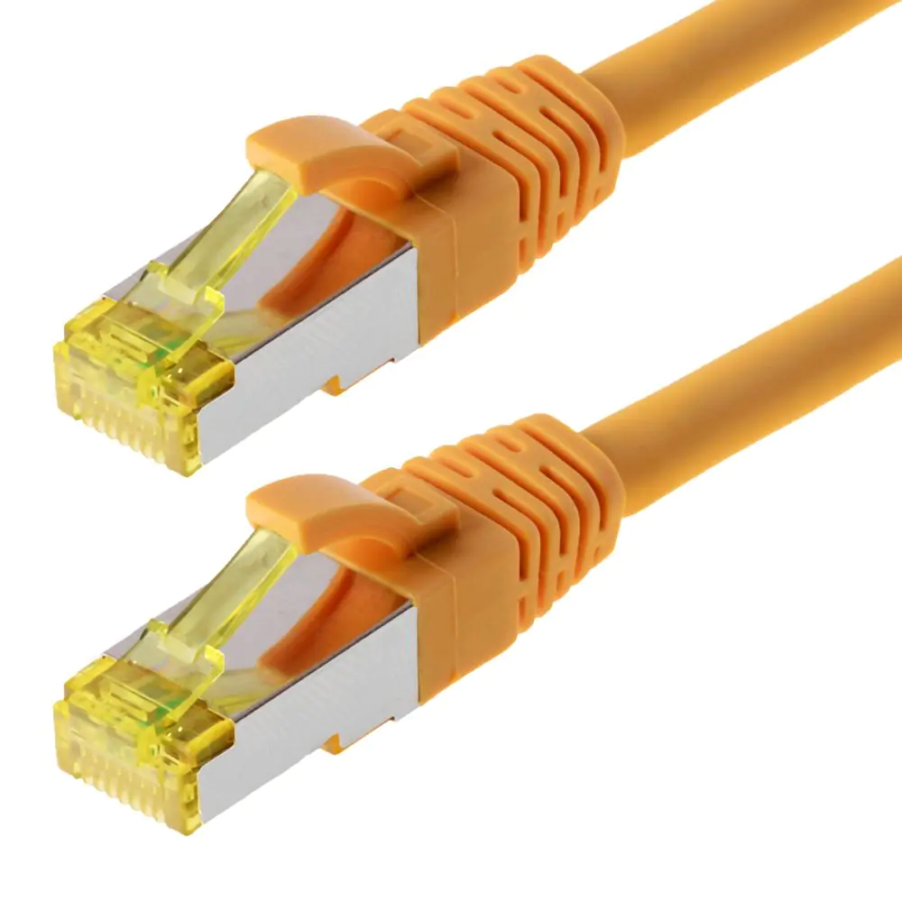 Patchkabel DRAKA S/FTP (PIMF) CAT 6A, gelb 1,5m halogenfrei, Hirose TM31 Stecker, CAT 7 Rohkabel Patchkabel DRAKA S/FTP (PIMF) CAT 6A, gelb 1,5m halogenfrei, Hirose TM31 Stecker, CAT 7 Rohkabel