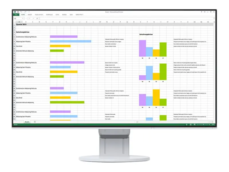 EIZO FlexScan EV2451-WT - LED-Monitor - 60.5 cm (23.8") - 1920 x 1080 Full HD (1080p) - IPS - 250 cd/m² - 1000:1 - 5 ms - HDMI, DVI-D, VGA, DisplayPort - Lautsprecher - weiß