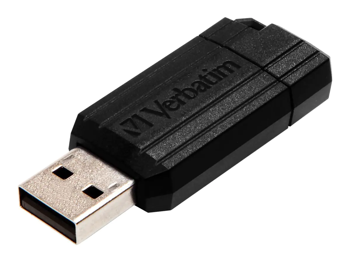 Verbatim PinStripe USB Drive - USB-Flash-Laufwerk - 32 GB - USB 2.0 - Schwarz