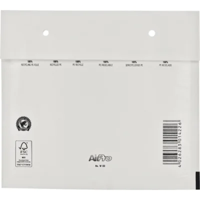 AIRPRO Luftpolstertasche CD Kraftpapier weiß 100 St./Pack.
