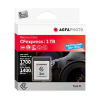 AGFA CFexpress Professional - 1000 GB - CFexpress - NAND - 1700 MB/s - 1400 MB/s - Kältebeständig - Hitzebeständig - Schockresistent - Röntgensicher