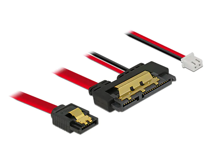 Delock SATA-Kabel - Serial ATA 150/300/600 - SATA, interne Stromversorgung, 2-polig (R) 85240