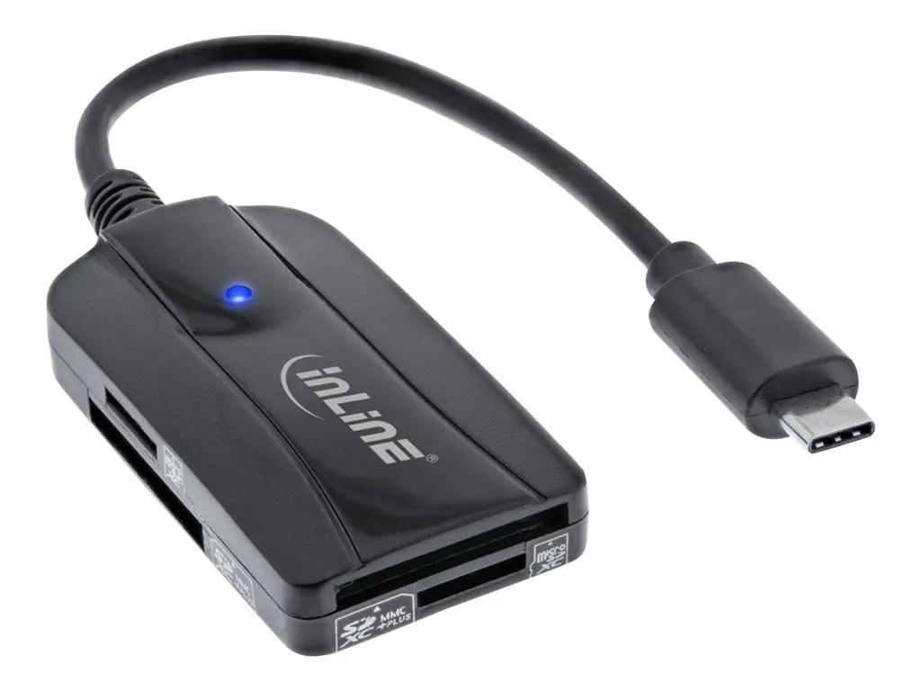 InLine - Kartenleser (MMC, SD, MMCmobile, microSD, SDHC, microSDHC, SDXC, microSDXC, SDHC UHS-II, SDXC UHS-II, microSDHC UHS-II, microSDXC UHS-II) - USB 3.1 Gen 1 InLine - Kartenleser (MMC, SD, MMCmobile, microSD, SDHC, microSDHC, SDXC, microSDXC, SDHC UHS-II, SDXC UHS-II, microSDHC UHS-II, microSDXC UHS-II) - USB 3.1 Gen 1