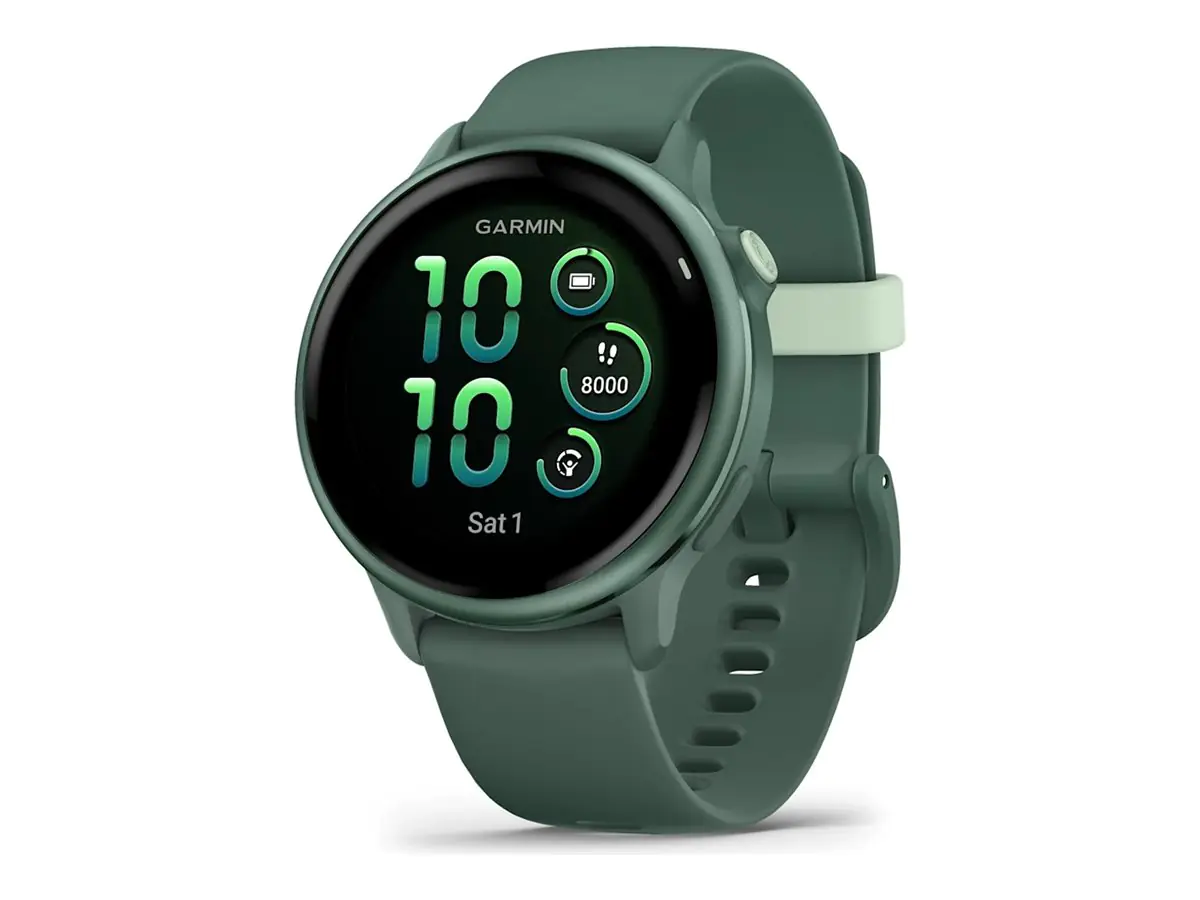 Garmin vívoactive 6 - 42 mm - metallisches Jaspargrün - intelligente Uhr mit Band - Silikon