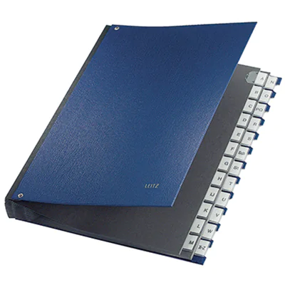 Leitz Pultordner 59240035 DIN A4 A-Z 24Fächer Graupappe blau Leitz Pultordner 59240035 DIN A4 A-Z 24Fächer Graupappe blau