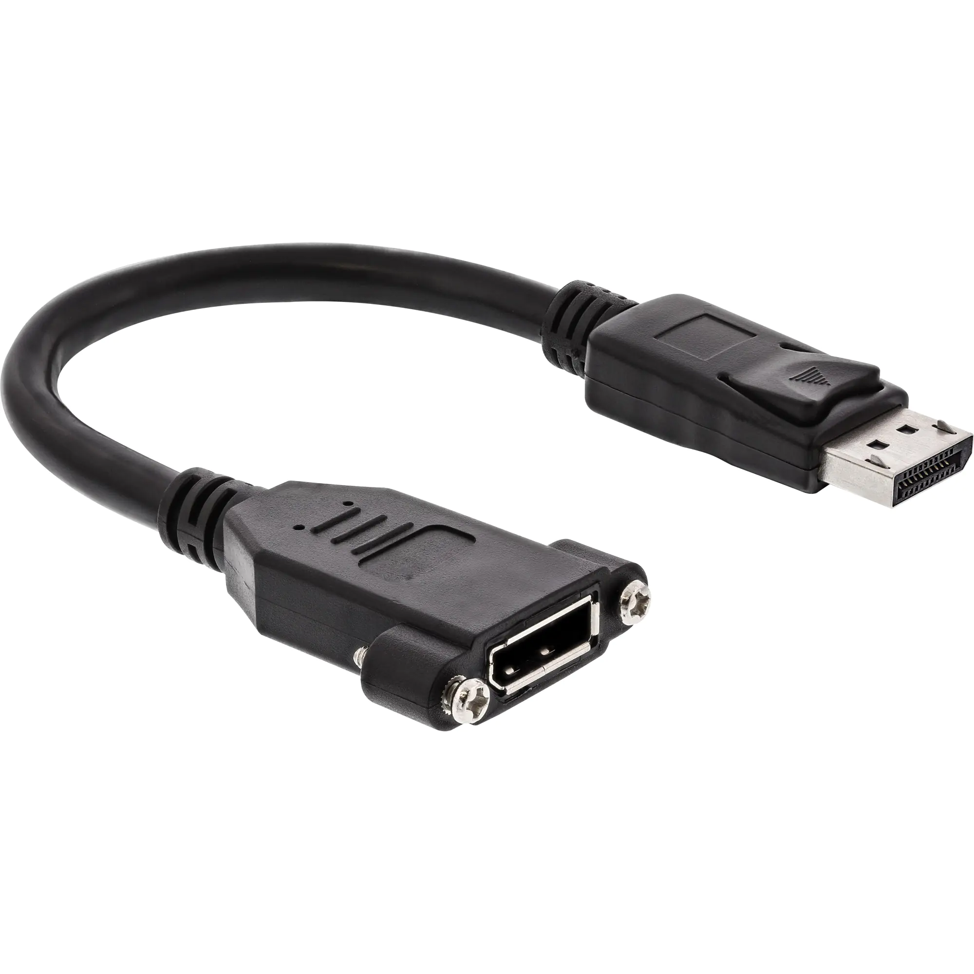 InLine - DisplayPort-Adapter - DisplayPort (M) zu DisplayPort (W) - 20 cm - 4K Unterstützung - Schwarz