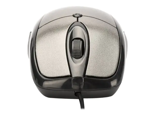 Ednet Office Mouse - Maus - rechts- und linkshändig - optisch - 3 Tasten - kabelgebunden - USB - Schwarz, Anthrazit