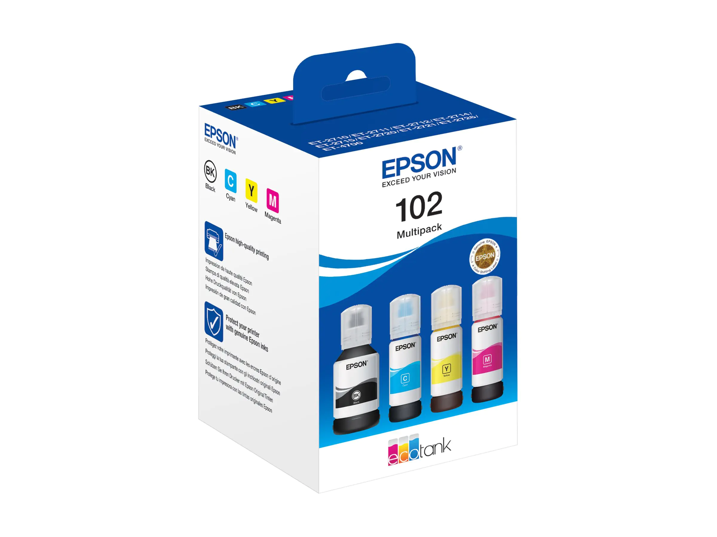 Epson 102 Multipack - 4er-Pack - Schwarz, Gelb, Cyan, Magenta C13T03R640