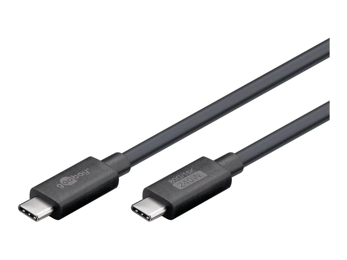 Goobay USB-C Kabel USB4 Gen4 schwarz 16k/60Hz 4K/120Hz - Kabel - Digital/Daten