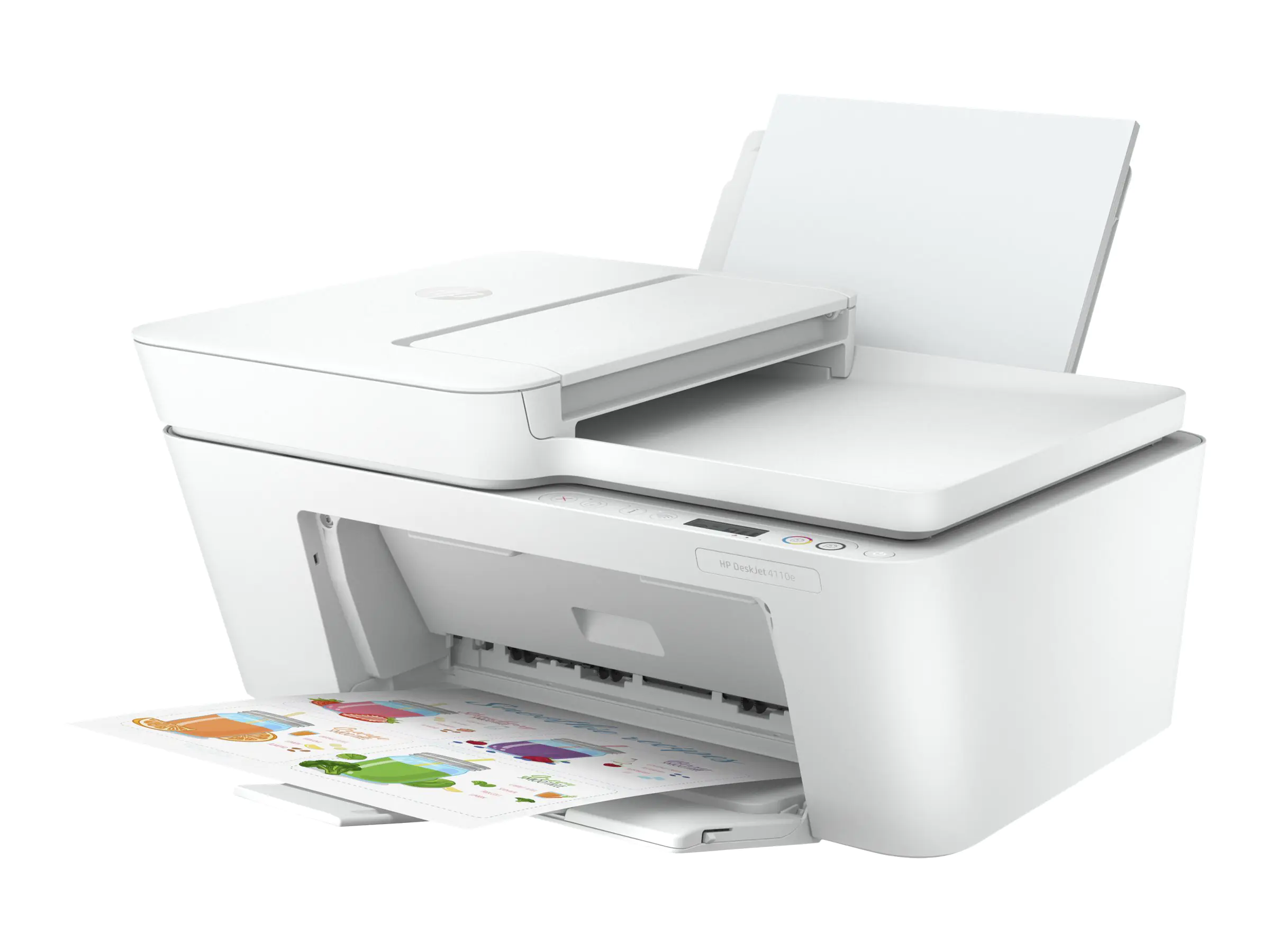 HP Deskjet 4110e All-in-One - Multifunktionsdrucker - Farbe - Tintenstrahl - A4 (210 x 297 mm) (Original) - A4/Legal (Medien) - bis zu 6 Seiten/Min. (Kopieren) - bis zu 8.5 Seiten/Min. (Drucken) - 60 Blatt - 14.4 Kbps - USB 2.0, Wi-Fi(n), Bluetooth - weiß