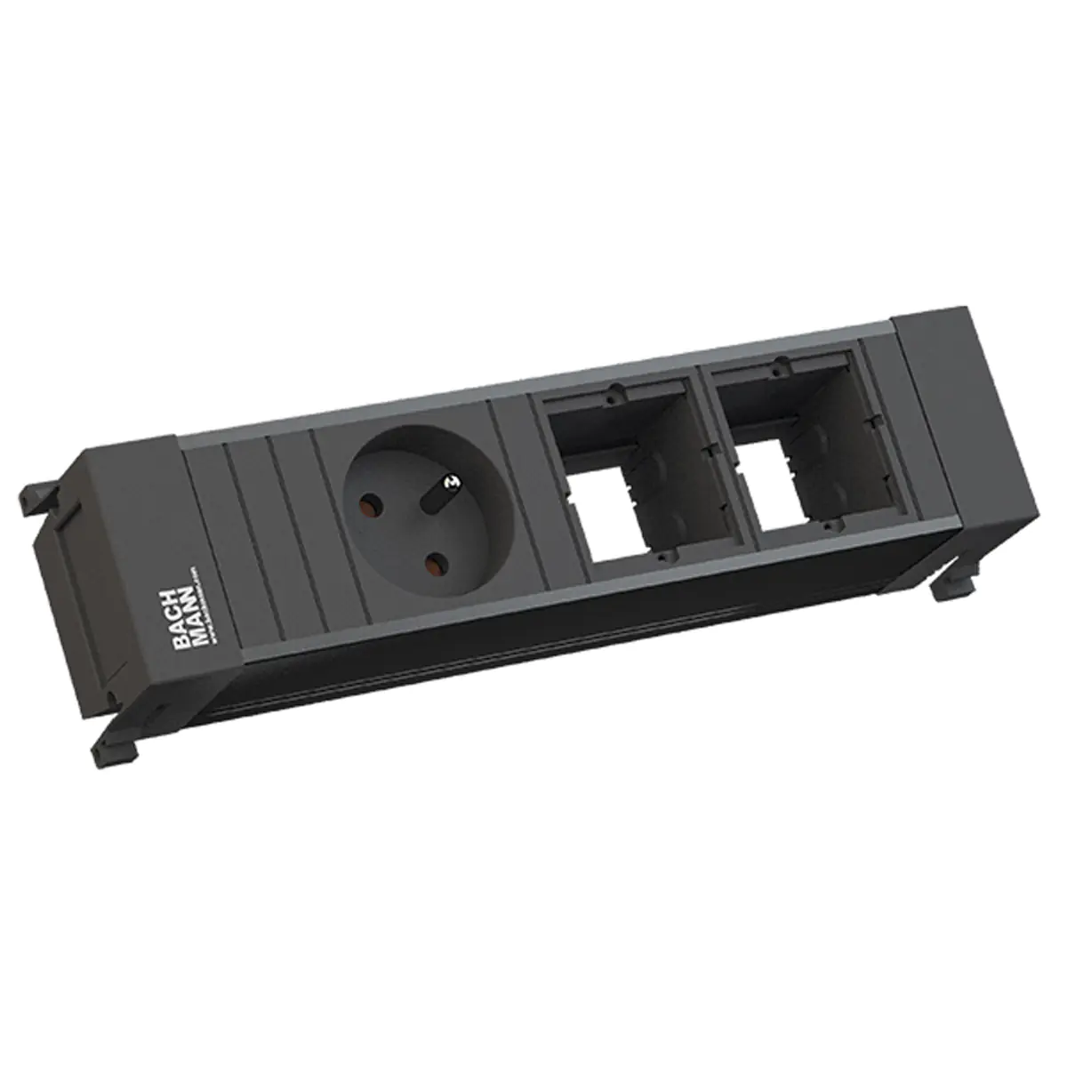 Bachmann Steckdoseneinheit 3-fach schwarz 916.063